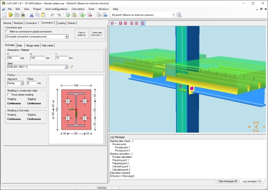 CoP2 AME 1.8.1: Software de dimensionamento de ligações compósitas