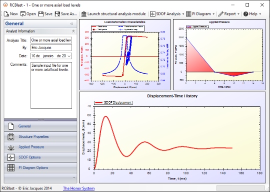 RCBlast 0.5.1: Software de análise do efeito de explosões em estruturas