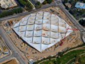 Avança construção da gigantesca cobertura do edifício-sede da Google