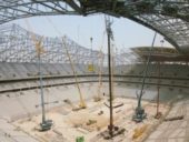 Evolução da construção do Estádio Al Bayt