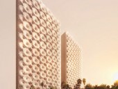 Edifícios Gémeos no Médio Oriente vão ter Fachadas Protegidas por Guarda-Sóis
