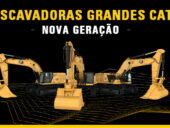 Nova geração de escavadoras grandes CAT apresentada em seminário da STET