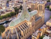 Imagem do dia: Proposta de reconversão da Catedral de Notre Dame prevê gigantesca espira de vidro